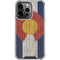Colorado Flag Dark Wood iPhone 14 Pro Clear Case